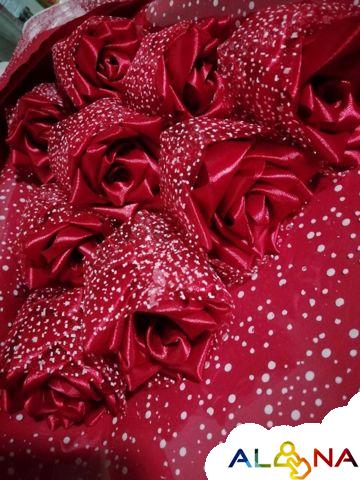 Букет роз из атласных лент, цветы, подарок, сюрпри купить в Красноярскийкрай