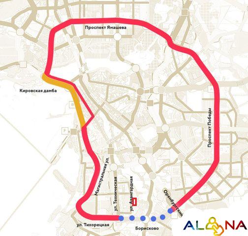 Большое казанское кольцо схема на карте казани