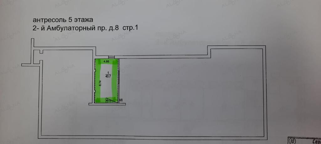 1-Й амбулаторный проезд, д.2 план.