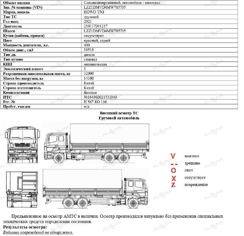 Howo размеры